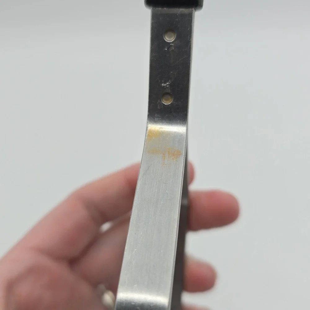 Vtg Ekco Forge Stainless Steel Vegetable Potato Masher  - Black‎ Handle